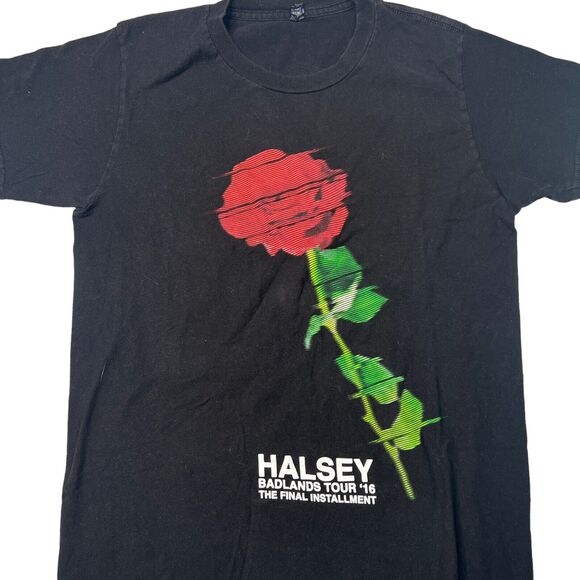Halsey Badlands Tour 2016 The Final Installment Tee T-Shirt Rose Black S Small - Picture 3 of 4